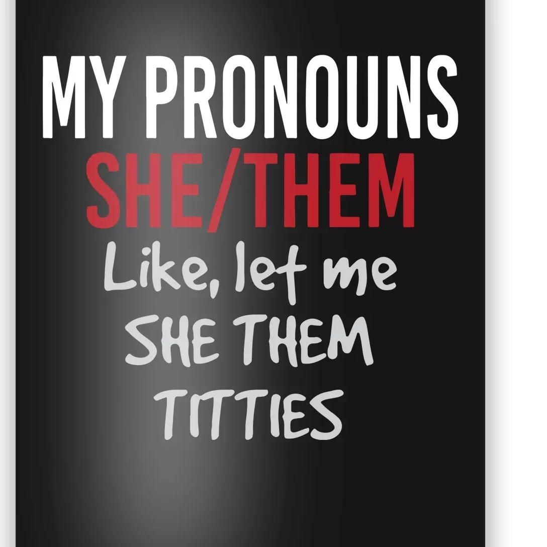 My Pronouns She Them Like Let Me She Them Titties Poster