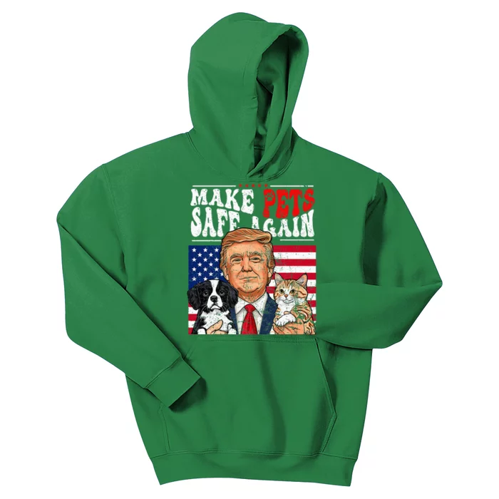 Make Pets Safe Again Trump 2024 Save Our Pets Kids Hoodie