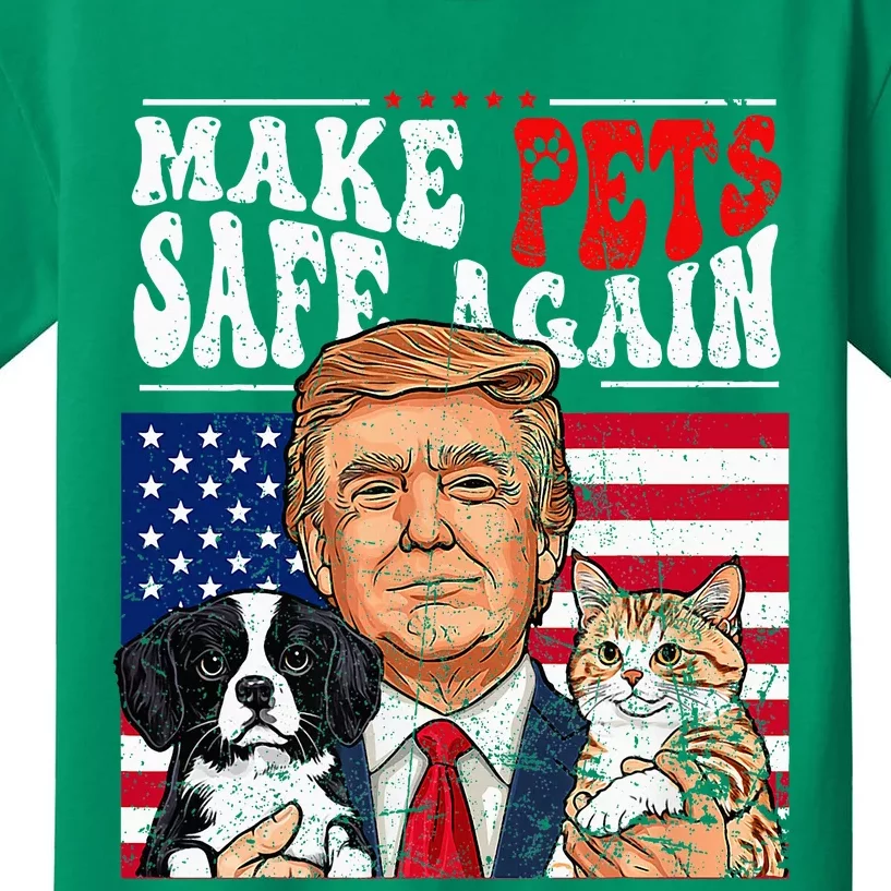 Make Pets Safe Again Trump 2024 Save Our Pets Kids T-Shirt