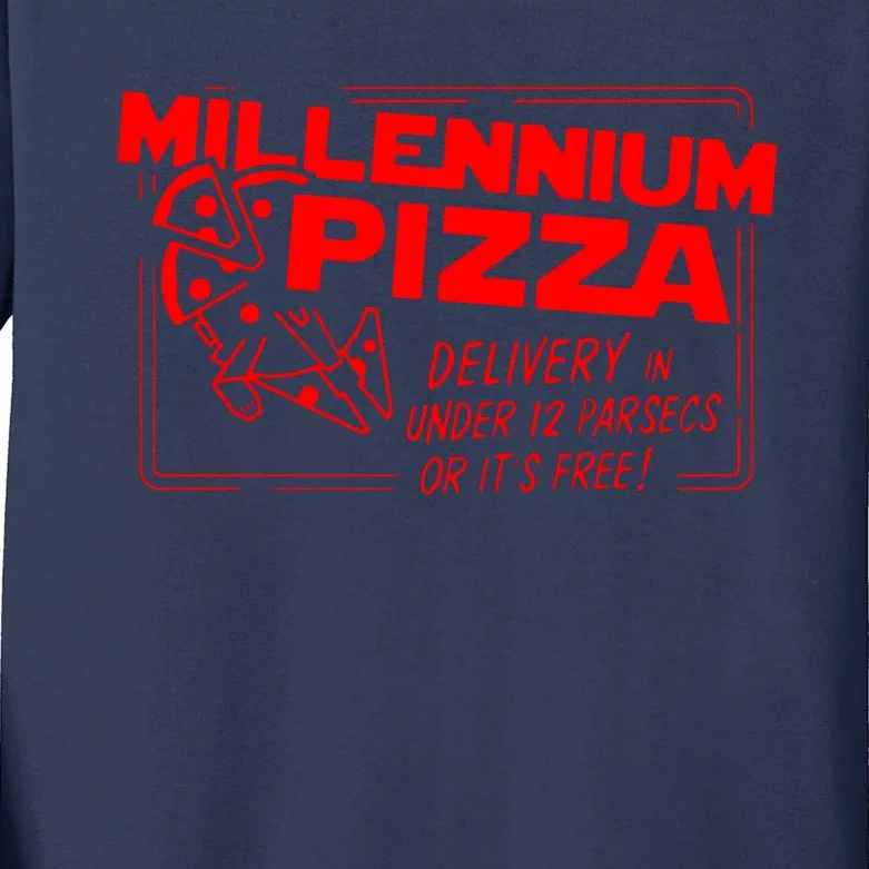 Millenium Pizza Space Wars Kids Long Sleeve Shirt