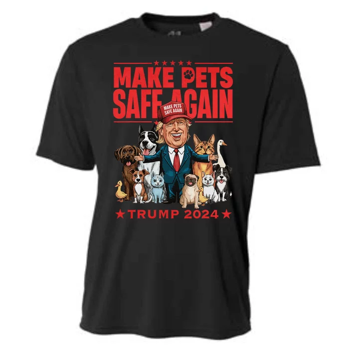 Make Pets Safe Again Trump 2024 Save Our Pets Cooling Performance Crew T-Shirt