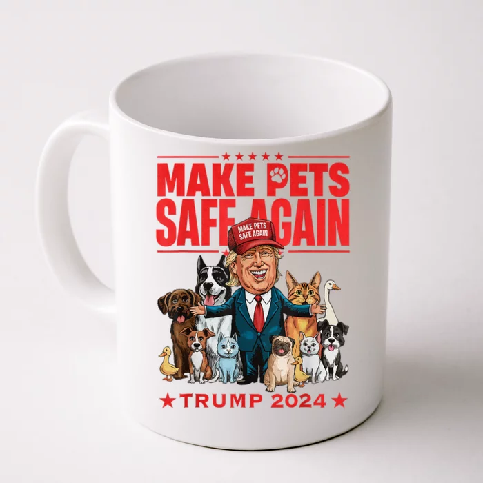 Make Pets Safe Again Trump 2024 Save Our Pets America Back Front & Back Coffee Mug