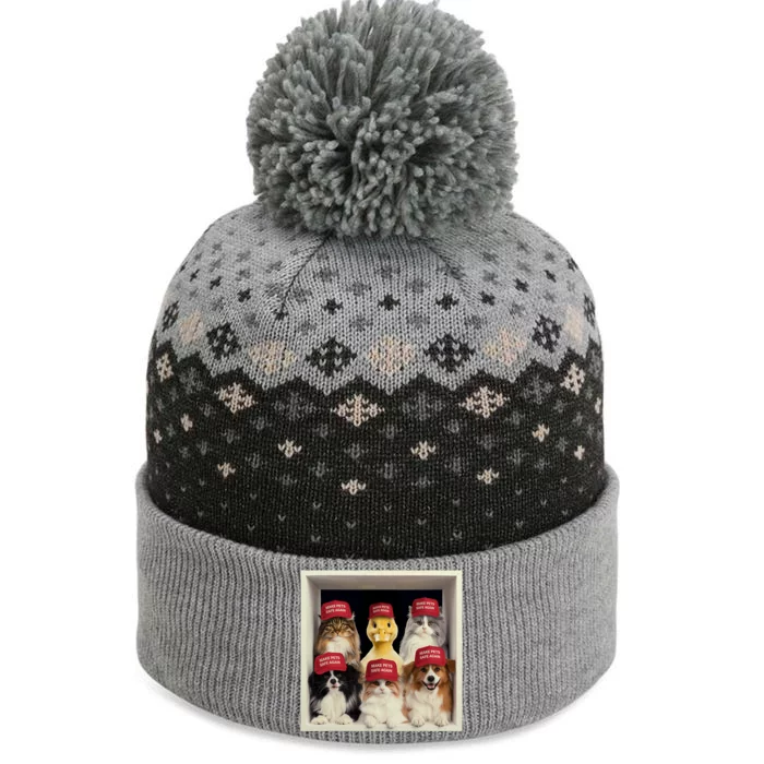 Make Pets Safe Again Democratic Republican The Baniff Cuffed Pom Beanie