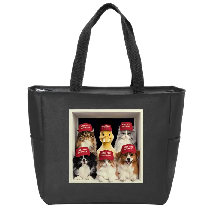 Make Pets Safe Again Democratic Republican Zip Tote Bag