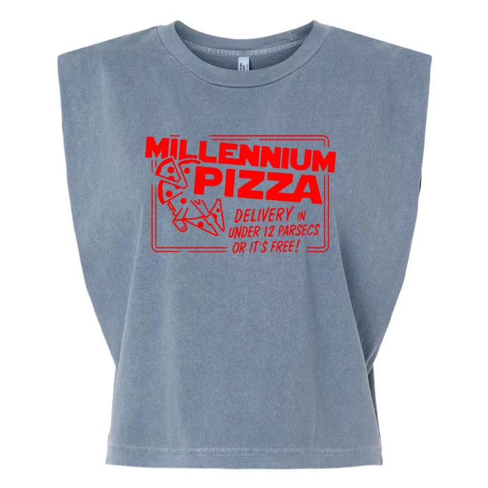 Millenium Pizza Space Wars Garment-Dyed Women's Muscle Tee