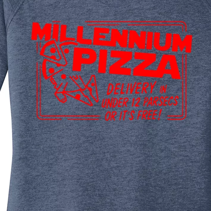 Millenium Pizza Space Wars Women's Perfect Tri Tunic Long Sleeve Shirt