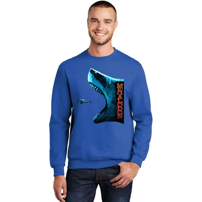 Megalodon Primeval Shark Dorsal Fin Th Ocean Predator Tall Sweatshirt