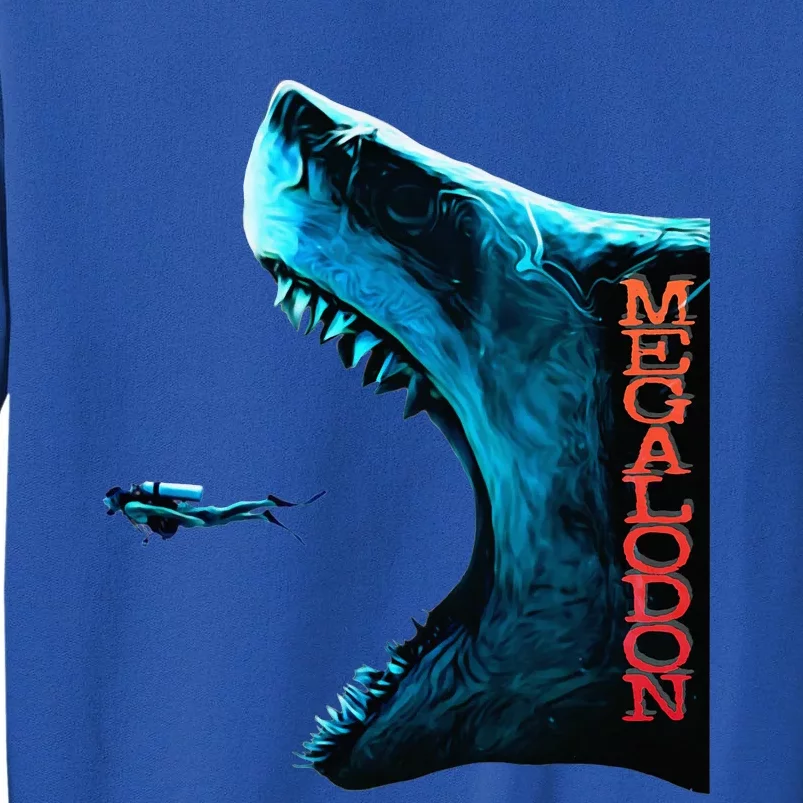 Megalodon Primeval Shark Dorsal Fin Th Ocean Predator Tall Sweatshirt