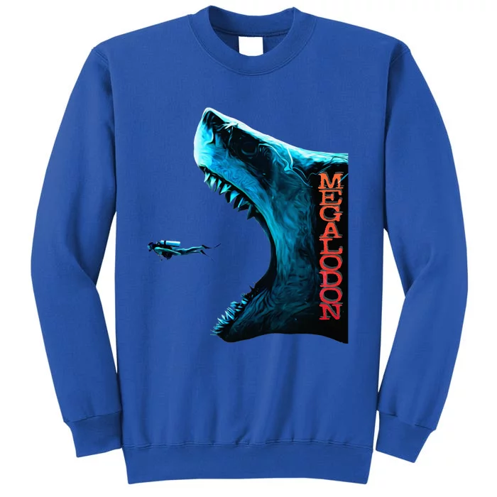 Megalodon Primeval Shark Dorsal Fin Th Ocean Predator Tall Sweatshirt