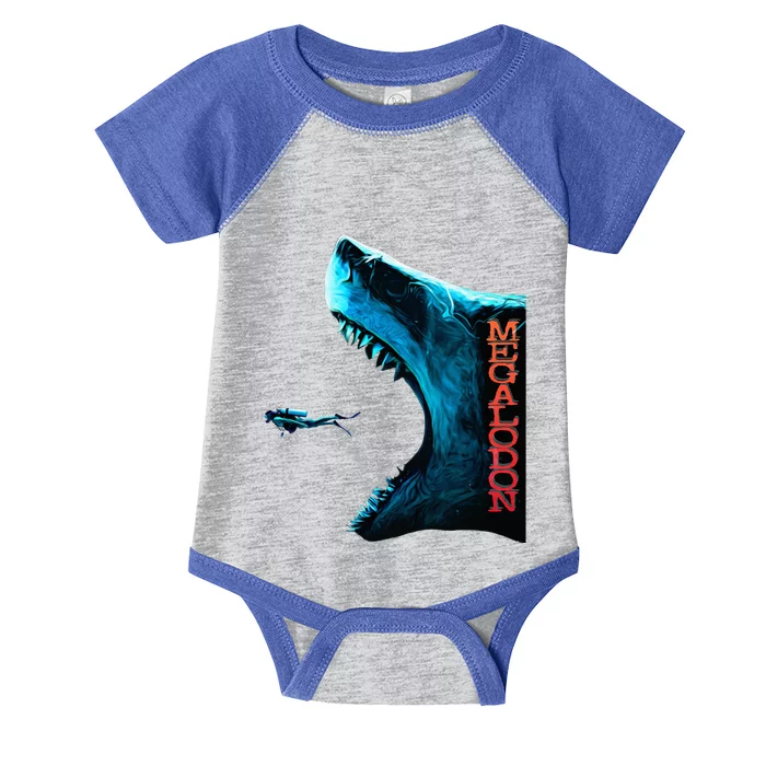 Megalodon Primeval Shark Dorsal Fin Th Ocean Predator Infant Baby Jersey Bodysuit