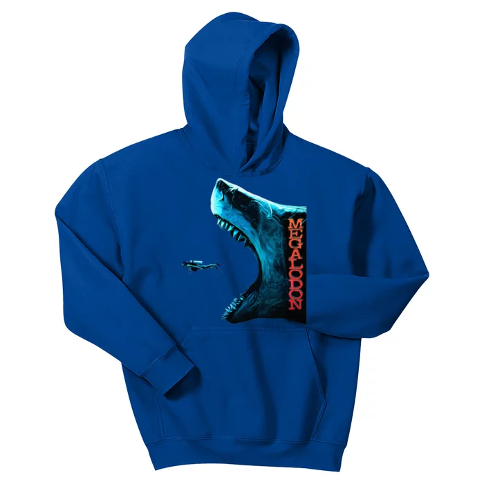 Megalodon Primeval Shark Dorsal Fin Th Ocean Predator Kids Hoodie