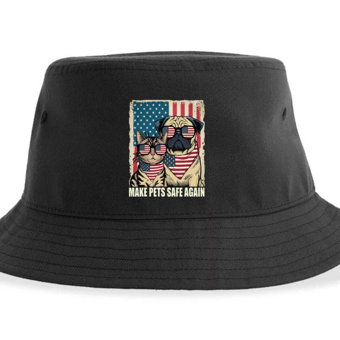 Make Pets Safe Again Eating The Dogs Cats Election Sustainable Bucket Hat