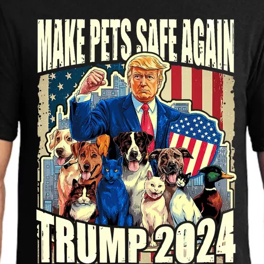 Make Pets Safe Again Trump 2024 Dogs Cats Ducks Pajama Set