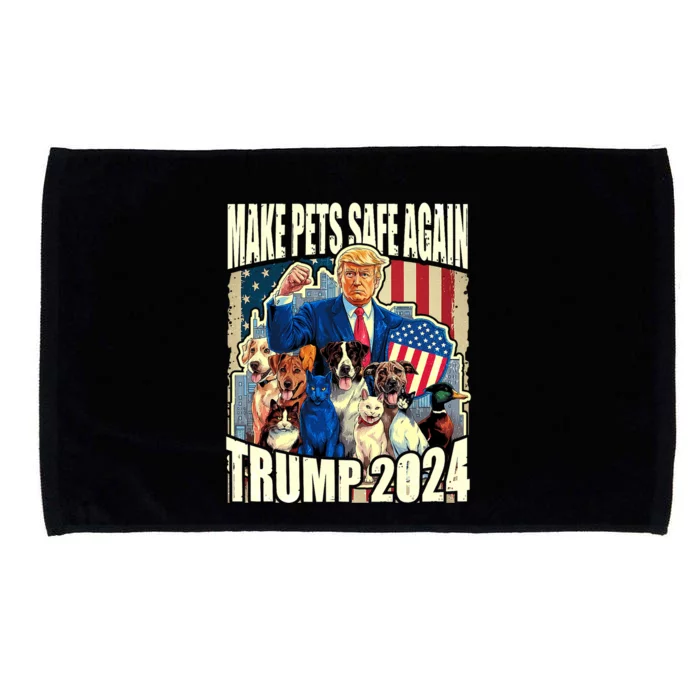 Make Pets Safe Again Trump 2024 Dogs Cats Ducks Microfiber Hand Towel