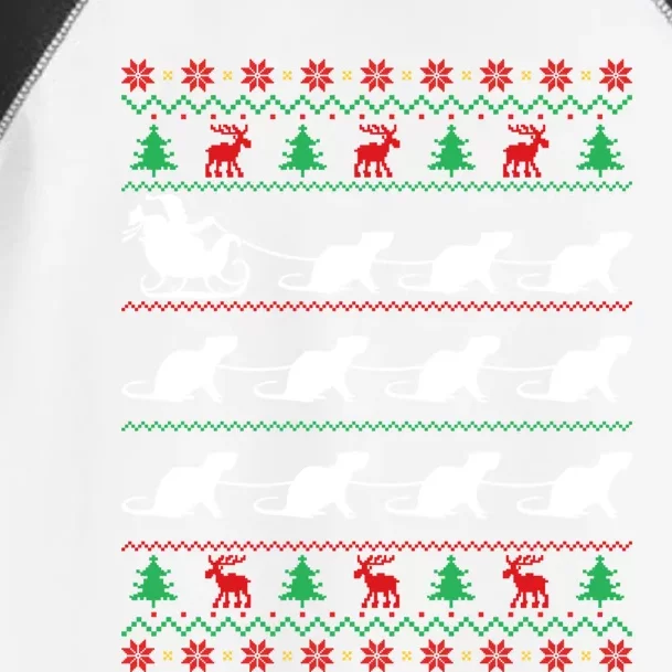 Mouse Pulls Santa Sleigh Christmas Mouse Lover Xmas Funny Gift Toddler Fine Jersey T-Shirt