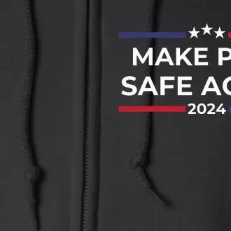 Make Pets Safe Again Funny Pet Safety Awareness Full Zip Hoodie