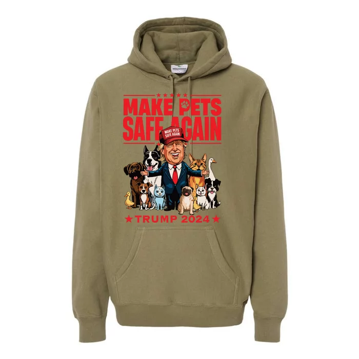 Make Pets Safe Again Trump 2024 Save Our Pets Premium Hoodie