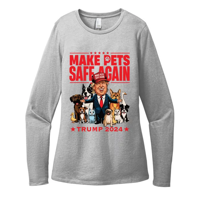 Make Pets Safe Again Trump 2024 Save Our Pets Womens CVC Long Sleeve Shirt