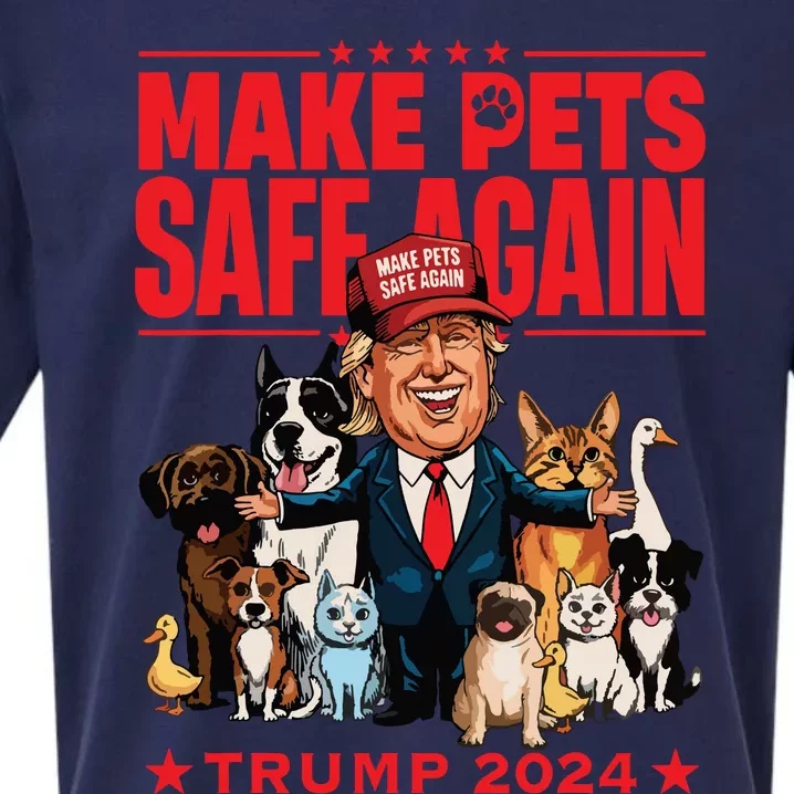 Make Pets Safe Again Trump 2024 Save Our Pets Sueded Cloud Jersey T-Shirt