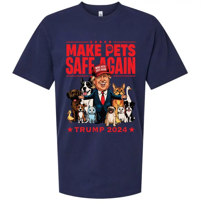 Make Pets Safe Again Trump 2024 Save Our Pets Sueded Cloud Jersey T-Shirt