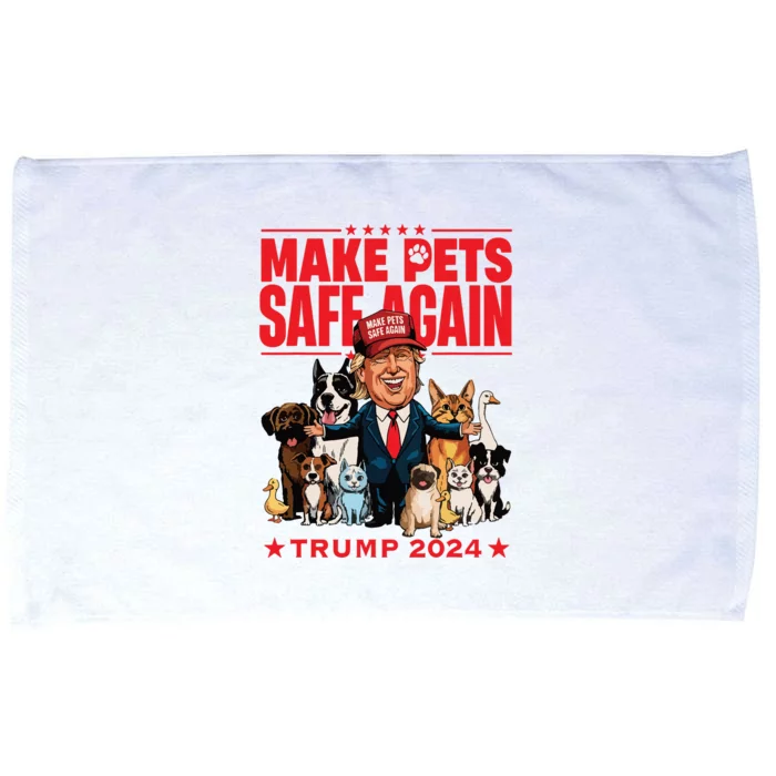 Make Pets Safe Again Trump 2024 Save Our Pets Microfiber Hand Towel