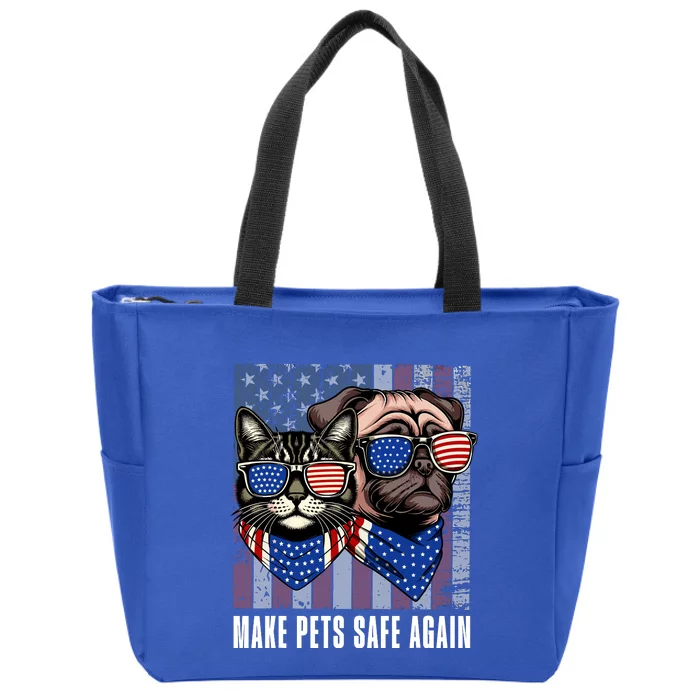 Make Pets Safe Again Trump Harris Debate Eating The Dogs Cat Zip Tote Bag