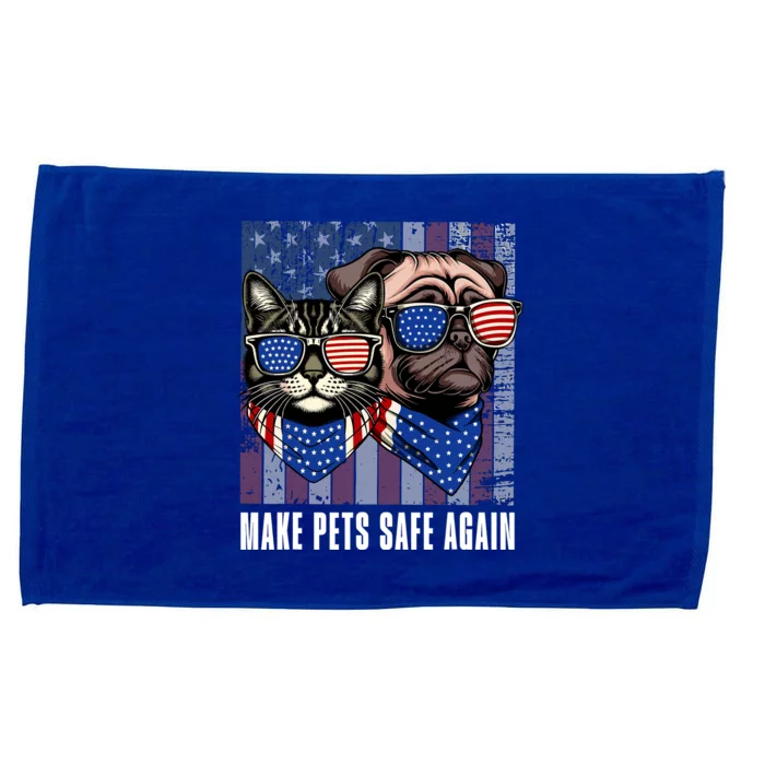 Make Pets Safe Again Trump Harris Debate Eating The Dogs Cat Microfiber Hand Towel