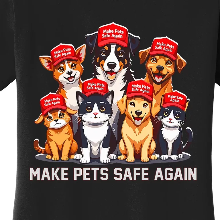 Make Pets Safe Again Funny Donald Trump 2024 Debate Election Women's T-Shirt