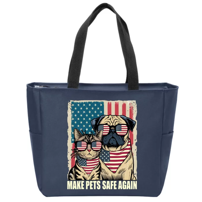 Make Pets Safe Again Trump Harris Debate Eating The Dogs Cat Zip Tote Bag