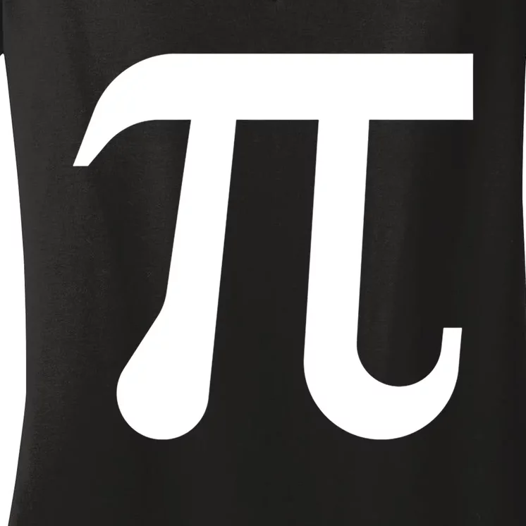 Math Pi Symbol Student Teacher Celebrate Pi Day March 14 Meaningful Gift Women's V-Neck T-Shirt