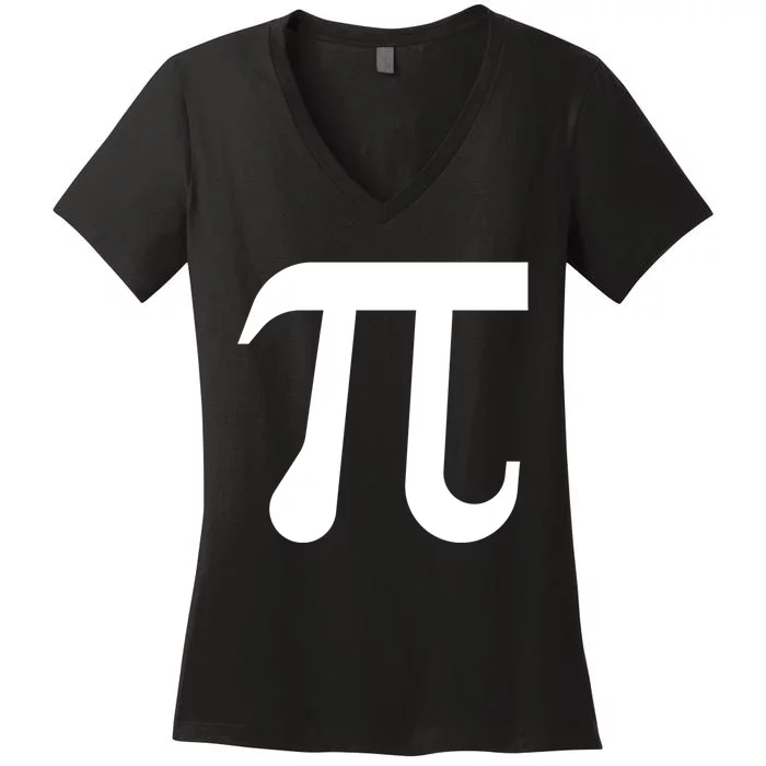 Math Pi Symbol Student Teacher Celebrate Pi Day March 14 Meaningful Gift Women's V-Neck T-Shirt