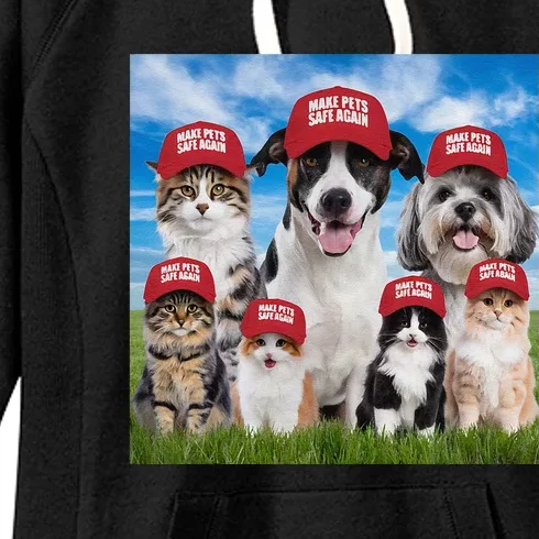 Make Pets Safe Again Democratic Republican Gift Women's Fleece Hoodie