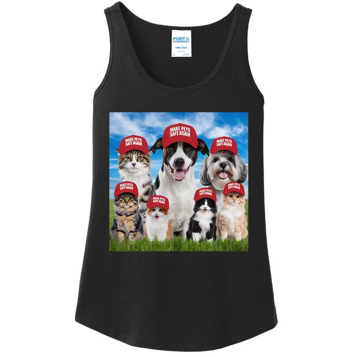 Make Pets Safe Again Democratic Republican Gift Ladies Essential Tank