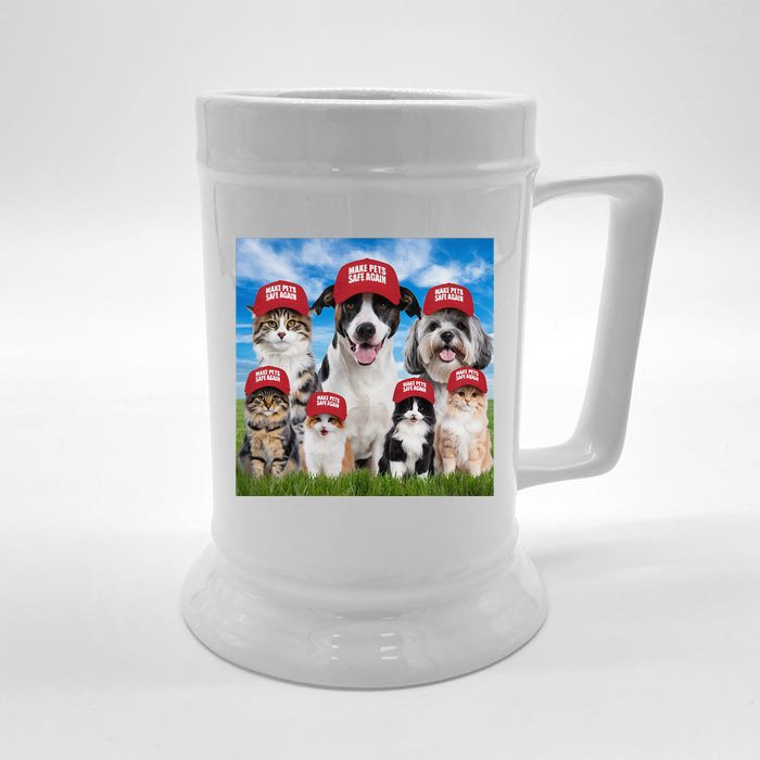 Make Pets Safe Again Democratic Republican Gift Front & Back Beer Stein