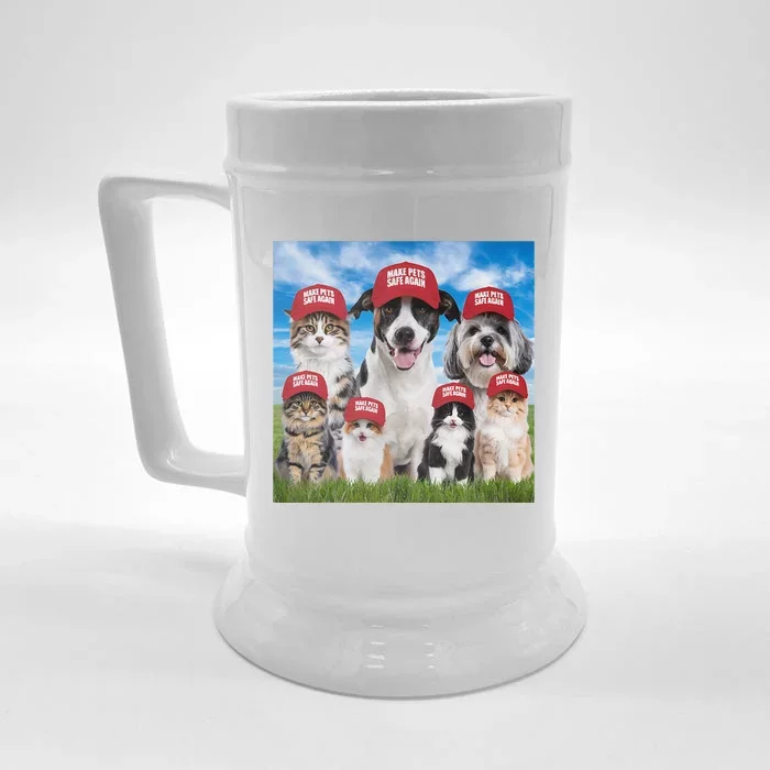 Make Pets Safe Again Democratic Republican Gift Front & Back Beer Stein