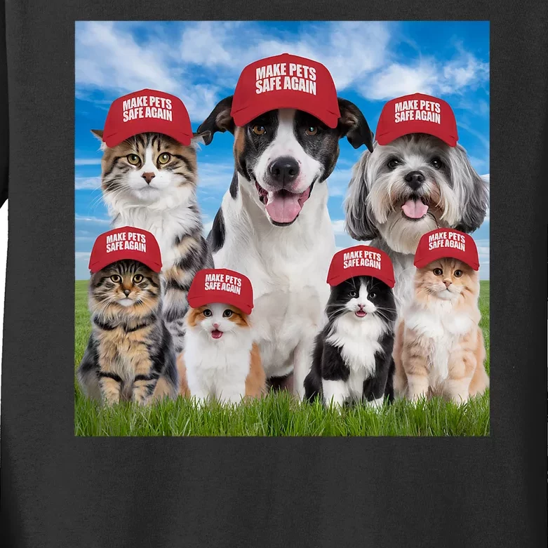 Make Pets Safe Again Democratic Republican Kids Long Sleeve Shirt