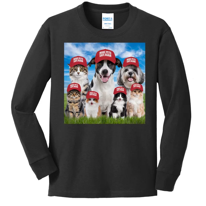 Make Pets Safe Again Democratic Republican Kids Long Sleeve Shirt