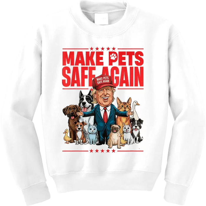 Make Pets Safe Again 2024 Save Our Pets Kids Sweatshirt