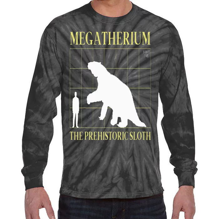 Megatherium Prehistoric Sloth Extinct Giant Ground Sloth Tie-Dye Long Sleeve Shirt