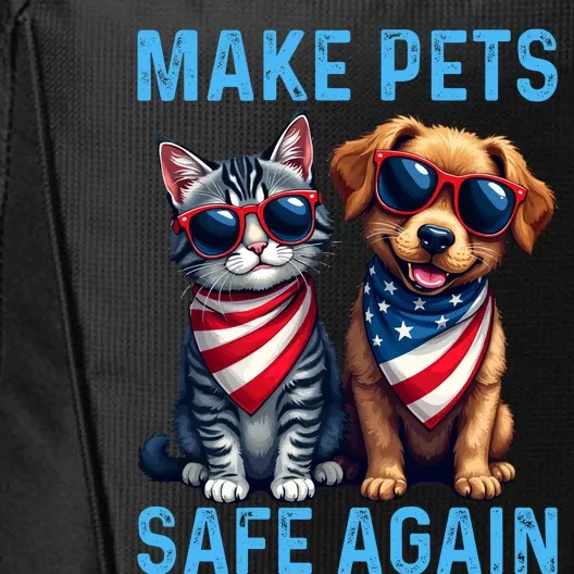 Make Pets Safe Again Funny Donald Trump They Are Eating The Dogs City Backpack