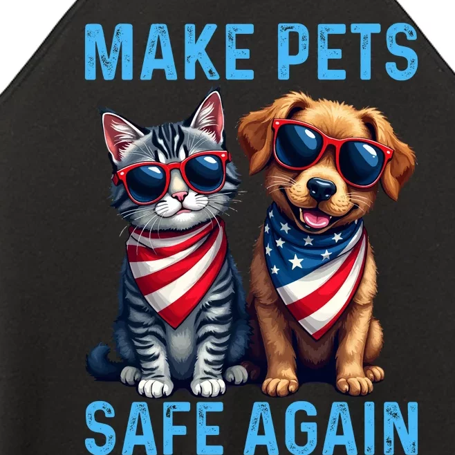 Make Pets Safe Again Funny Donald Trump They Are Eating The Dogs Women’s Perfect Tri Rocker Tank