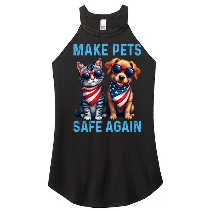 Make Pets Safe Again Funny Donald Trump They Are Eating The Dogs Women’s Perfect Tri Rocker Tank