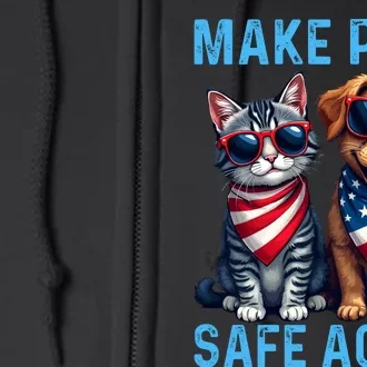 Make Pets Safe Again Funny Donald Trump They Are Eating The Dogs Full Zip Hoodie