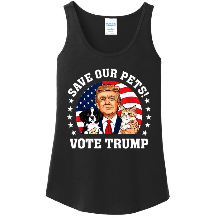 Make Pets Safe Again Vote Trump Save Our Pets Cats Dogs 2024 Gift Ladies Essential Tank