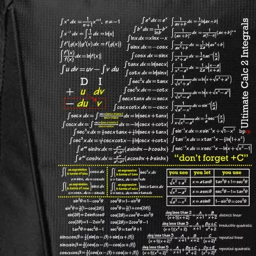 Mathematics Professor Student Ultimate Calculus 2 Integral City Backpack