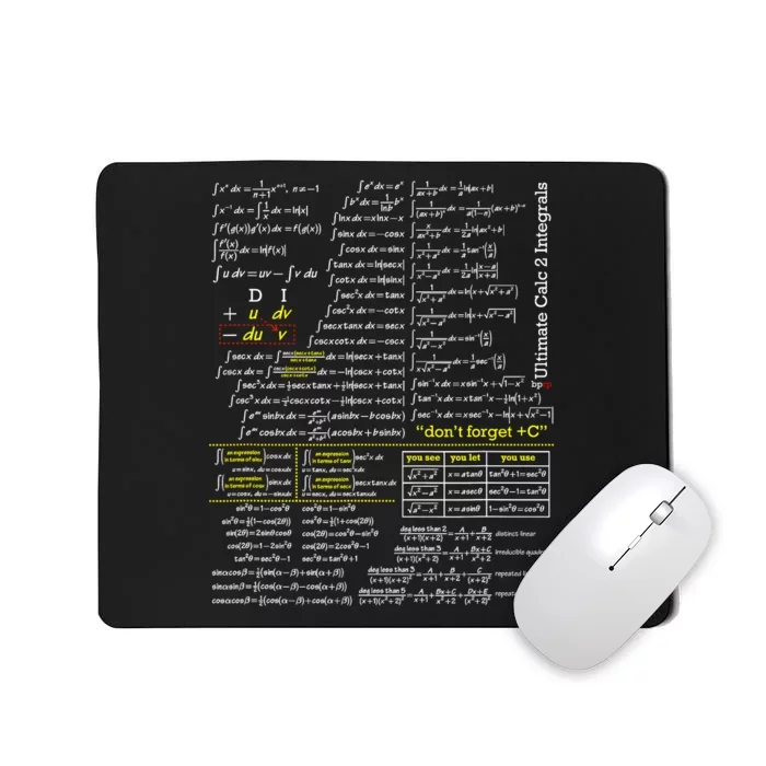 Mathematics Professor Student Ultimate Calculus 2 Integral Mousepad