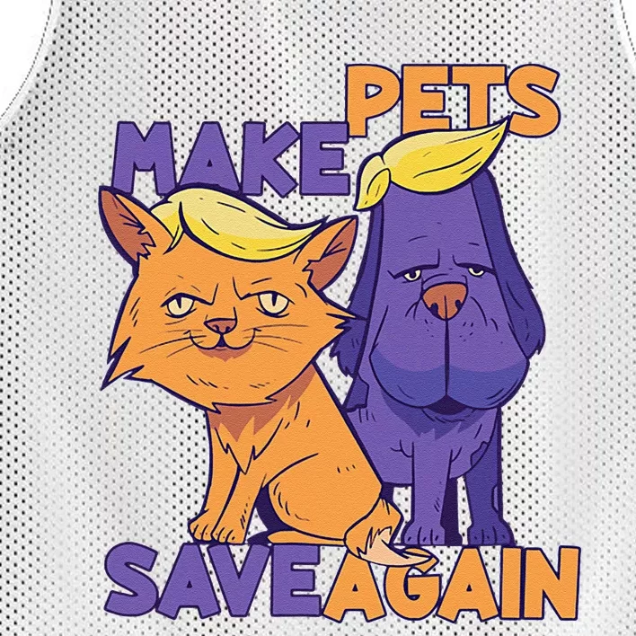 Make Pets Safe Again 2024 Save Our Pets Trump 2024 Mesh Reversible Basketball Jersey Tank