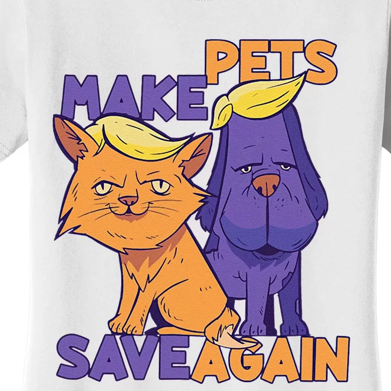 Make Pets Safe Again 2024 Save Our Pets Trump 2024 Women's T-Shirt