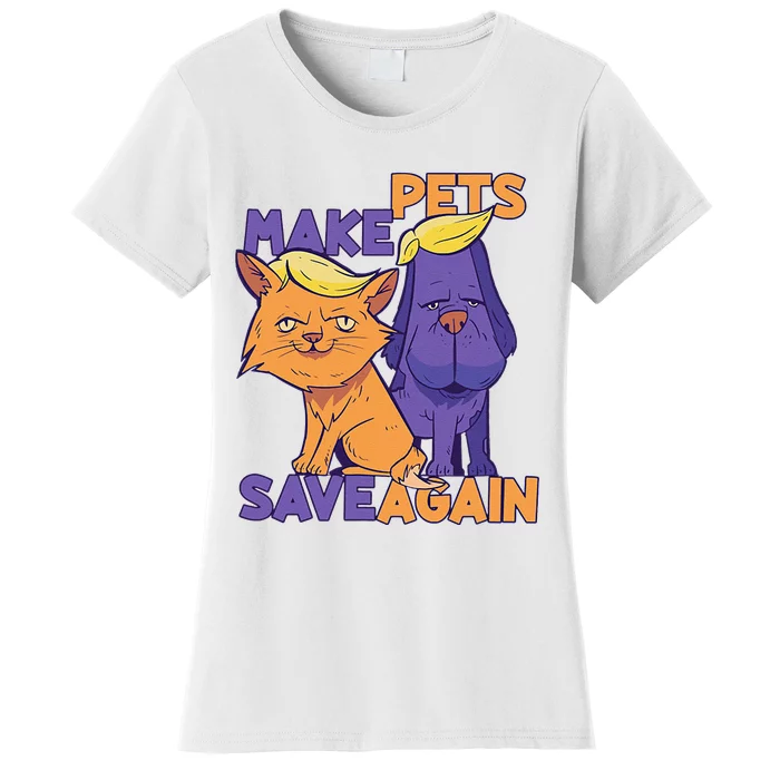 Make Pets Safe Again 2024 Save Our Pets Trump 2024 Women's T-Shirt