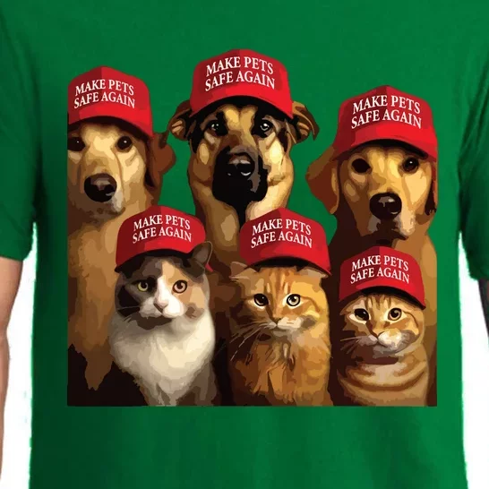 Make Pets Safe Again Funny Cats And Dogs 2024 Debate Pajama Set